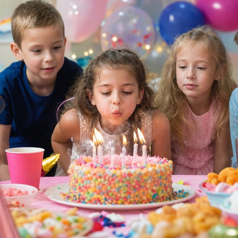 Família reunida na festa